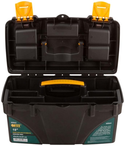 Ящик для инструмента пластик. 18дюйм ( 430х230х250мм ) FIT 65563 фото 3