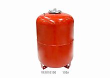 Бак расширительный вертикальный RV 100л (с мал. ножками) красн. | код VF.RV.0100 | VALFEX