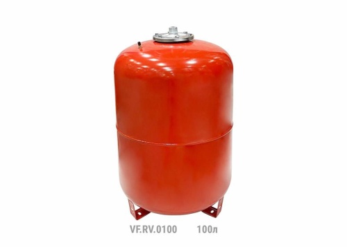 Бак расширительный вертикальный RV 100л (с мал. ножками) красн. | код VF.RV.0100 | VALFEX