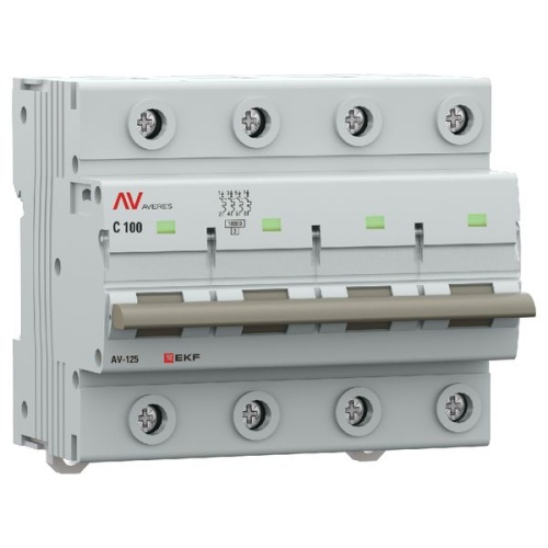 Выключатель автоматический AV-125 4P 125A (C) 10kA EKF AVERES | код mcb125-4-125C-av | EKF фото 4