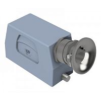 Крышка на кабель, разъема REVOS, Size 16, без уплотнителя, без защелки, 1 кабельный ввод с разгрузкой на изгиб IP54 M25x1,5, с боковым расположением, материал корпуса: алюминиевый сплав | код 71.350.1635.3 | Wieland