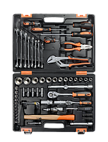 Набор инструментов, 1/2 , 1/4 , CrV, в кейсе 76 предм Вихрь, , Шт | код 73/6/7/4 | ВИХРЬ