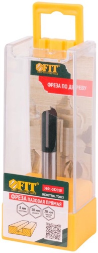 Фреза пазовая прямая с двойным лезвием DxHxL=10х20х57 мм | код 3601-082010 | FIT фото 3