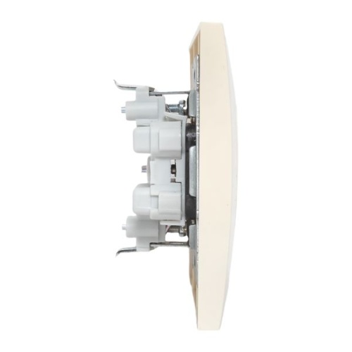 Валенсия розетка 2-местная б/з 10А кремовая с защ, штор, PROxima | код EWR10-102-20 | EKF фото 4