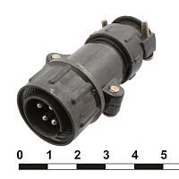 Разъём SZC ШР20П4НГ8 ВИЛКА (SZC), 4 контакта | код 106834 | SZC