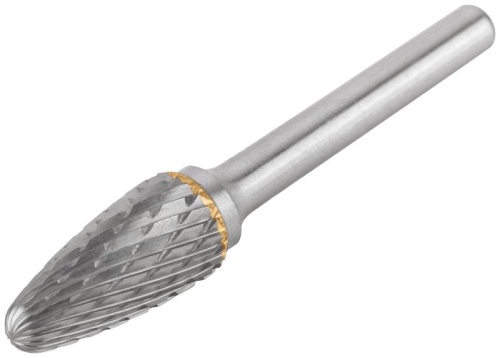 Шарошка карбидная штифт 6мм тип "F" параболическая 12х25х70мм FIT 36619 Шарошка карбидная штифт 6мм тип "F" параболическая 12х25х70мм FIT 36619