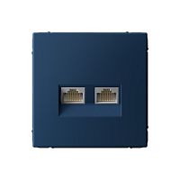ARTGALLERY РОЗЕТКА двойная компьютерная RJ45+RJ45, кат.6А, механизм, АКВАМАРИН | код GAL001188 | Systeme Electric