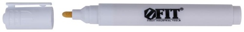 Маркер строительный с жидким красящим составом, белый 147x15 мм | код 4338 | FIT Маркер строительный с жидким красящим составом, белый 147x15 мм | код 4338 | FIT