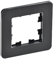BRITE Рамка 1-мест. РУ-1-1-Бр металл черн. RE AL IEK | код BR-M12-M-21-K02 | IEK
