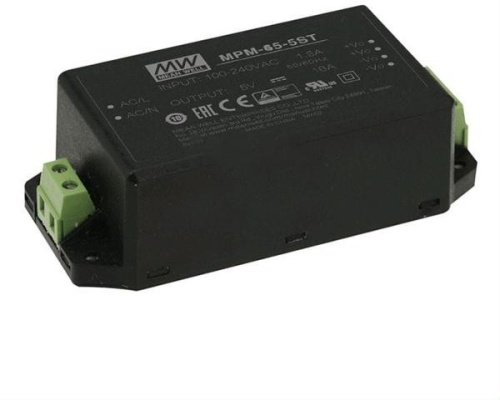 Источник питания AC-DC, 65.3Вт, вход 80…264В AC, 47…63Гц / 113…370В DC, выход 48В/1360мА, КПД 92%, ток утечки <100мкА/264В AC, изоляция 4000В AC, в корпусе 109х52х33.5мм, -30…+80С, клем. колодка | код MPM-65-48ST | MeanWell