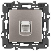 Розетка компьютерная Elegance 14-3107-16 RJ45 титан Эра Б0065764