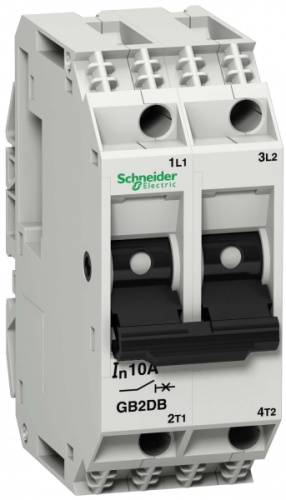 Автоматический выключатель с комбинированным расцепителем 2 полюса 4A | код GB2DB09 | Schneider Electric 