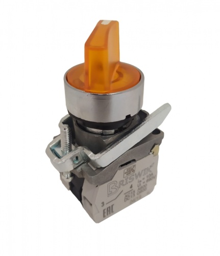 Переключатель Briswik КПЕ 3140 -РЛС 220В желтый IP40 УХЛ3 10А 4но+0нз | код aD-SB-0Ai-7441 | Briswik