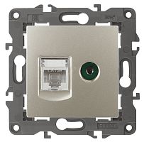 Розетка RJ45+TV, Эра Elegance, шампань, 14-3110-04 | код Б0034317 | ЭРА