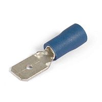 Разъемы плоские изолированные «Папа» (РПИ-П) 2,5-6,3 синие (100 шт/уп) Промрукав | код PR08.10447 | ПРОМРУКАВ