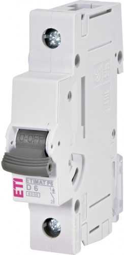 Авт. выключатель ETIMAT P6 1p D6 | код 1900047 | ETI