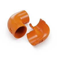 Соединитель угловой разборный оранжевый d25 мм (5шт/300шт уп/кор) Промрукав | код PR13.02482 | ПРОМРУКАВ