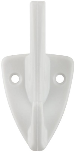 Крючок-вешалка 2-рожковый пластиковый бел. КУРС 66845 фото 2