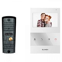 Комплект видеодомофон+вызывная видеопанель SQ-04 White + ML-16HR Black (SQ04 Wh/ML16HR Bl) | код ИВ-00000201 | SLINEX