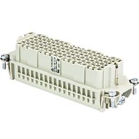 Розеточная контактная вставка REVOS DD, Size 24/24H, обжимная фиксация, 108 полюсов + РЕ, 250 V, 10 А, обжимные контакты поставляются отдельно | код 73.800.0853.0 | Wieland