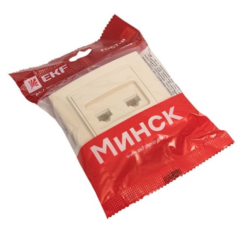 Минск Розетка RJ-45 2-местная СП бежевая | код ERK02-035-20 | EKF фото 3 Минск Розетка RJ-45 2-местная СП бежевая | код ERK02-035-20 | EKF фото 3