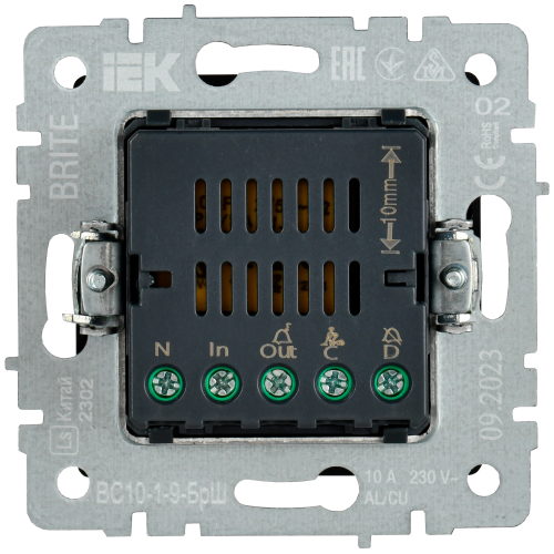 BRITE Кнопка звонка с инд. отел. 10А ВС10-1-9-БрШ шамп. IEK | код BR-V14-2-10-K37 | IEK фото 7 BRITE Кнопка звонка с инд. отел. 10А ВС10-1-9-БрШ шамп. IEK | код BR-V14-2-10-K37 | IEK фото 7