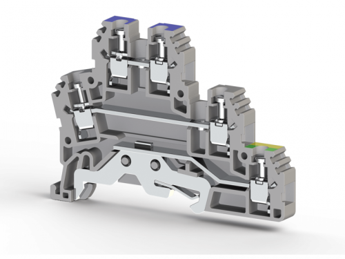 324 209T, Клеммник 2-х ярусный с контактом на рейку, 2,5мм.кв., (серый), PUK 2Т-1 | код 0.0.0.3.24209T | KLEMSAN 324 209T, Клеммник 2-х ярусный с контактом на рейку, 2,5мм.кв., (серый), PUK 2Т-1 | код 0.0.0.3.24209T | KLEMSAN