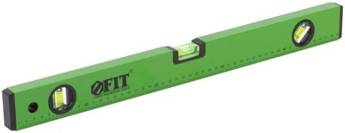 Уровень ''Техно'', 3 глазка, зеленый корпус, фрезерованная рабочая грань, шкала 500 мм | код 18115 | FIT Уровень ''Техно'', 3 глазка, зеленый корпус, фрезерованная рабочая грань, шкала 500 мм | код 18115 | FIT