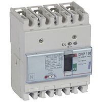 Автоматический выключатель DPX3 160 - термомагнитный расцепитель - 50 кА - 400 В~ - 4П - 80 А | код. 420134 | Legrand 