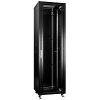Cabeus SH-05C-42U60/80-BK Шкаф монтажный телекоммуникационный 19 напольный для распределительного и серверного оборудования 42U 600x800x2055mm (ШхГхВ) передняя стеклянная и задняя сплошная металлическая двери, ручка с замком, цвет черный (RAL 9004) Код то
