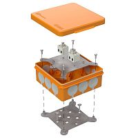 Коробка огнестойкая для о/п двухкомпонентная 60-0303-FR2.5-4 Е15-Е120 RAL2004 100х100х40 (16 шт/кор) Промрукав | код 60-0303-FR2.5-4 | ПРОМРУКАВ
