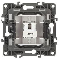 Розетка телефонная RJ11, Эра12, перламутр, 12-3105-15 | код Б0019345 | ЭРА