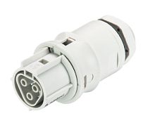 Розеточный разъем в панель, М20, IP68(69k), 3 полюса, пружинная фиксация провода, номинальные характеристики: 250V+РЕ, 20A, цвет: белый, серия RST Classic | код 96.031.2053.0 | Wieland