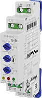 Реле контроля фаз РКФ-М05-1-15 AC400В УХЛ4, с регулировкой порогов, Uниз - 70 %-95 %, Uверх - 105-130 %, корпус 1 модуль МЕАНДР | код 4640016934683 | МЕАНДР