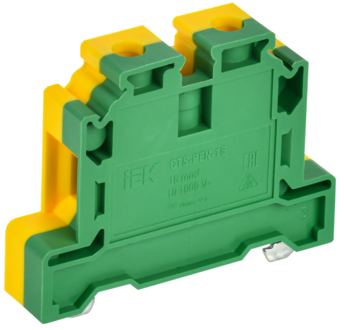 Колодка клеммная CTS-PEN земля 16мм2 желто-зеленая IEK | код YCT11-00-K52-016 | IEK Колодка клеммная CTS-PEN земля 16мм2 желто-зеленая IEK | код YCT11-00-K52-016 | IEK