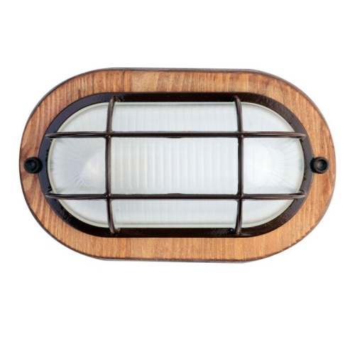 Светильник НБП 04-60-0022 УХЛ4 "Решетка" 230В 60Вт 1401D овал орех Camelion 14093 фото 2