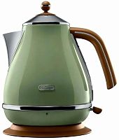 Чайник электрический Delonghi KBOV2001.GR 1.7л. 2000Вт зеленый корпус: металл | код 1906804 | DELONGHI