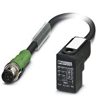 Кабель для датчика / исполнительного элемента SAC-3P-M12MS/0,3-PUR/C-1L-V | код 1438820 | PHOENIX CONTACT