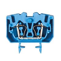 Сдвоенная проходная клемма, тип фиксации провода: пружинный, номинальное сечение: 2,5 мм кв., 24A, 800V, ширина: 10 мм, цвет: синий, тип монтажа: DIN 15 | код 55.703.1053.6 | Wieland