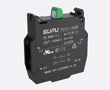 TS2121-1CC60 Блок контактный с плав. нажатием, винтовое соед., 2 НО контакт, позолоч., шт | код TS2121-1CC60 | SUPU