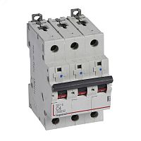 Выключатель автоматический трехполюсный 4А C DX3-E 6kA/6kА | код 407287 | Legrand
