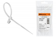 Хомут нейлоновый с монтажным отверстием 3,6х150 мм (белый) (100шт) TDM | код SQ0515-0503 | TDM