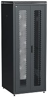 ITK Шкаф сетевой напольный 19" LINEA N 42U 800х800мм двустворчатая перфорированная дверь, задняя перфорированная черный | код LN05-42U88-2PP | IEK