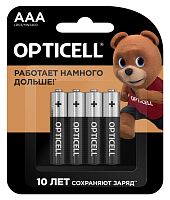 Элемент питания алкалиновый AAA/LR03 (блист. 4шт) Basic | код 5051002 | Opticell