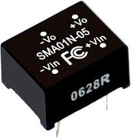 Источник питания DC-DC, 1Вт, вход 10.8…13.2В, выход 15В/67мА, изоляция 1500В DC, DIP, 12.7х10.16х7.1мм., -40С…+85С | код SMA01M-15 | MeanWell