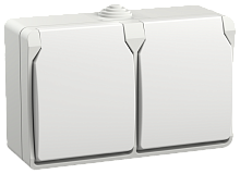 FORS Роз. 2-я с з/к/ш о/у 16А IP54 РСб22-3-ФБ бел. IEK | код ERS22-K01-16-54-DC | IEK