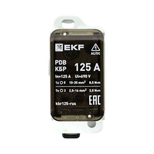 Блок распределительный клеммный КБР 125A EKF kbr125-rus фото 11 Блок распределительный клеммный КБР 125A EKF kbr125-rus фото 11