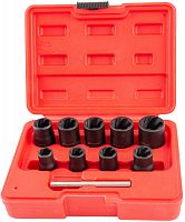 BESS3810 Набор головок торцевых спиральных для поврежденного крепежа 3/8DR, 10-19 мм, 10 предметов | код BESS3810 | Thorvik