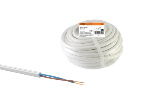 Провод ПВС 2х1 ГОСТ (бухта 20м) белый | код SQ0118-0018 | РЭМЗ ТМ Провод ПВС 2х1 ГОСТ (бухта 20м) белый | код SQ0118-0018 | РЭМЗ ТМ