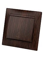 Кнопка звонковая 6А венге Лама TDM | код SQ1815-0408 | TDM